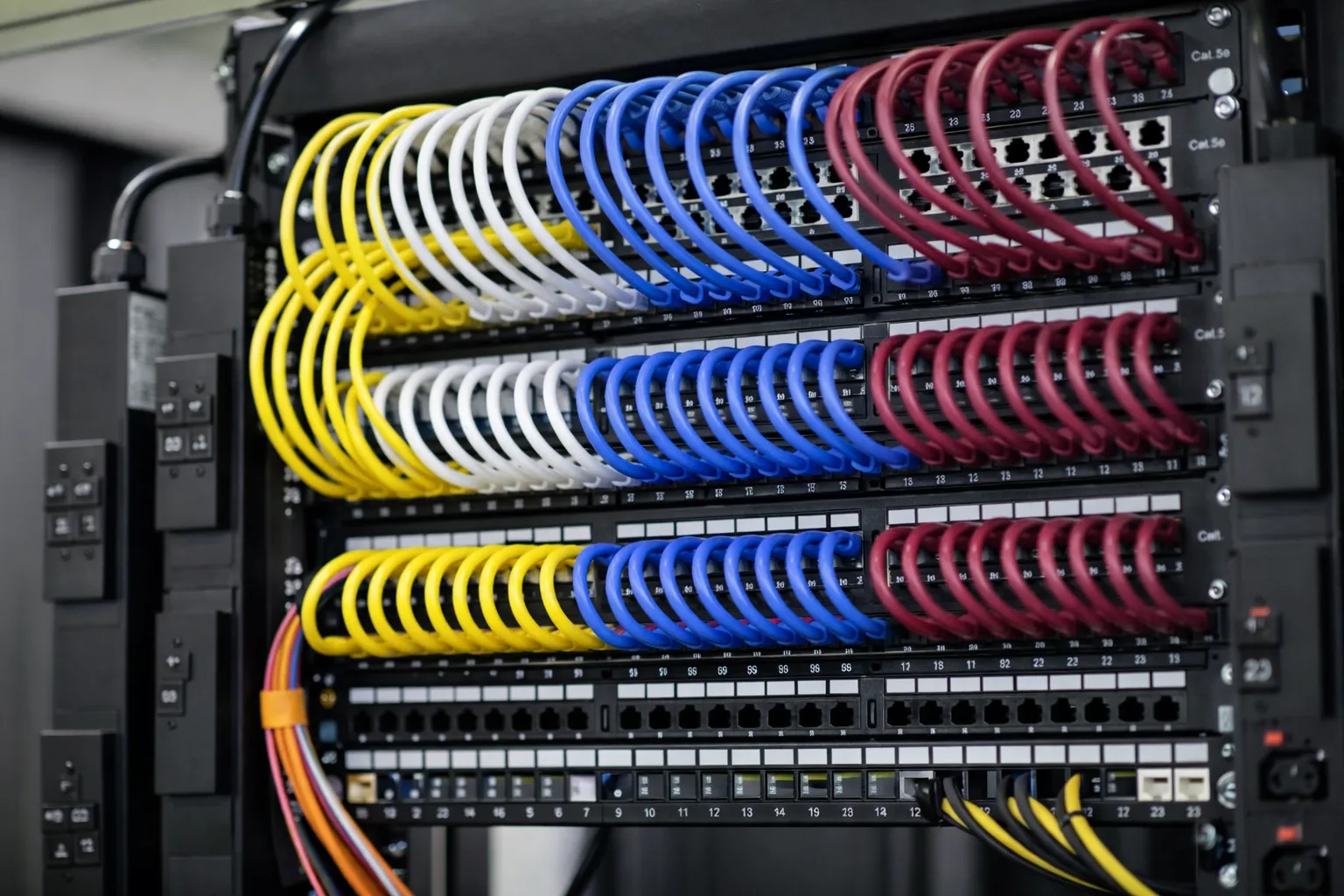 Structured network rack installation